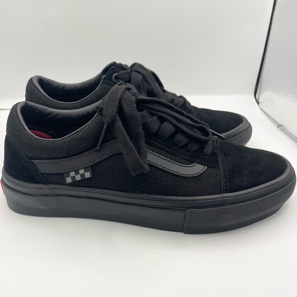 VANS unisex old skool classic skate black canvas sneakers - Picture 3 of 15